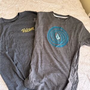 Volcom Charcoal Tees with Teal and Mustard Highlights